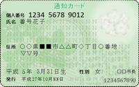 通知カードの画像